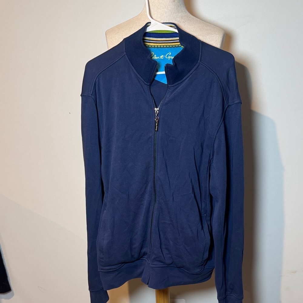 Robert Graham Deep Blue Zip-Up Sweater